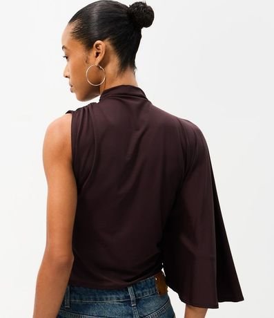 Blusa Hombro Unico en Microfibra con Manga Larga Suelta 4