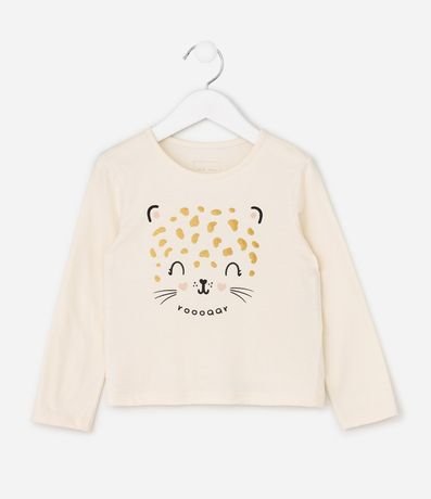 Blusa Infantil en Algodón con Estampa Animal Print - Talle 1 a 6 años 2