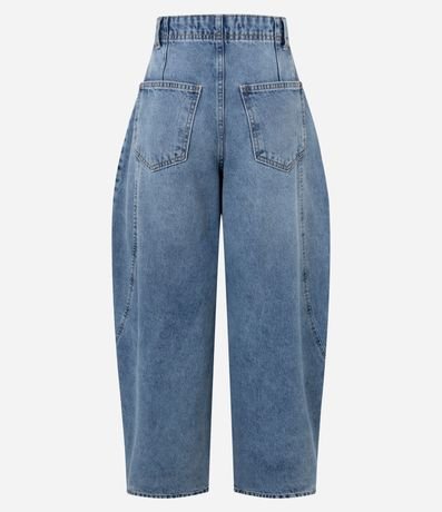 Pantalón Barrel en Jeans con Cintura Alta y Recortes 6