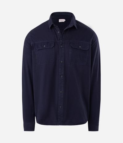 Camisa Comfort en Algodón con Bolsillos Solapa y Abotonado 2