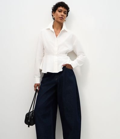 Pantalón Barrel en Jeans con Cintura Alta 2