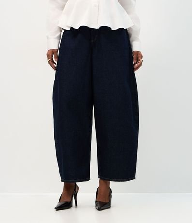 Pantalón Barrel en Jeans con Cintura Alta 3