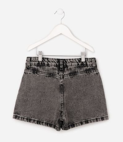 Pollera Short Infantil en Jeans con Colgantes Corazón y Estrellas – Talle 5 a 16 años 2