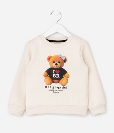 Saco Infantil en Algodón con Estampa de Osito – Talle 1 a 6 años 2
