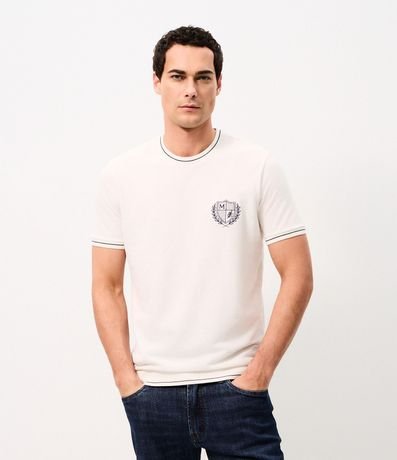 Remera Bordado Escudo Algodón