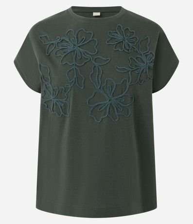 Blusa en Algodón con Bordado de Flor 5