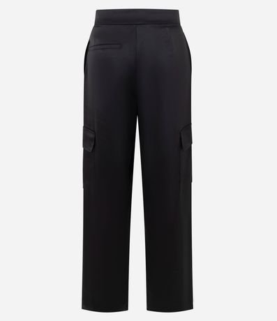 Pantalón Recto en Tricolina con Bolsillos Cargo Laterales 6