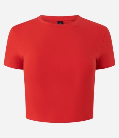 Blusa Cropped Manga Corta en Cotton 2