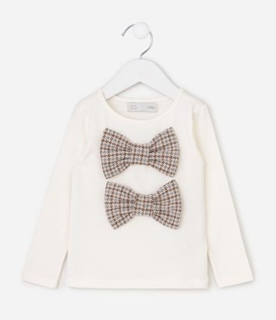 Blusa Relaxed en Algodón con Moñitas Infantil - Talle 1 a 6 años 2