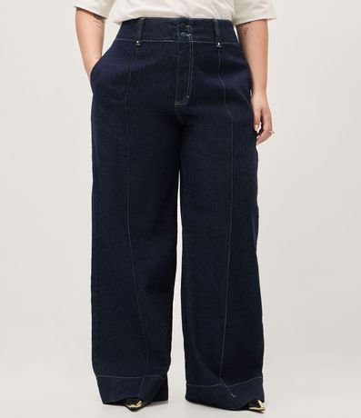 Pantalón de Jean Wide Leg con Strass Curve & Plus Size 2