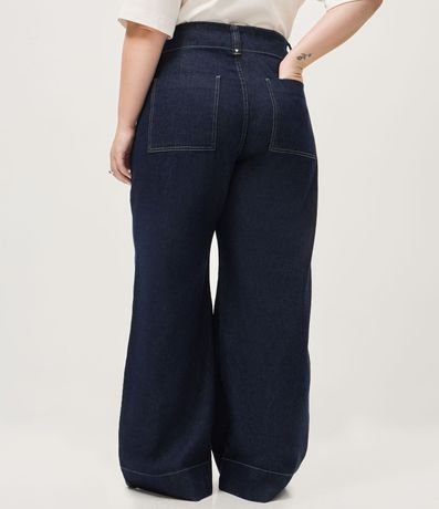 Pantalón de Jean Wide Leg con Strass Curve & Plus Size 4