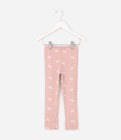 Pantalón Infantil Legging en Rib con Estampado de Moñitas – Talle 1 a 6 años 2
