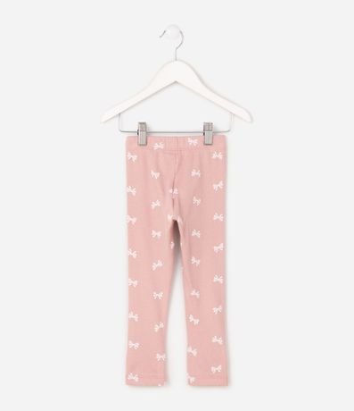Pantalón Infantil Legging en Rib con Estampado de Moñitas – Talle 1 a 6 años 3
