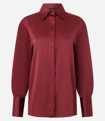 Camisa Satinada con Puños Largos 5