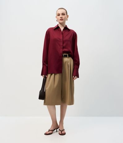 Camisa Satinada con Puños Largos 2