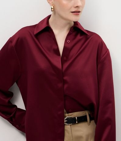 Camisa Satinada con Puños Largos 3