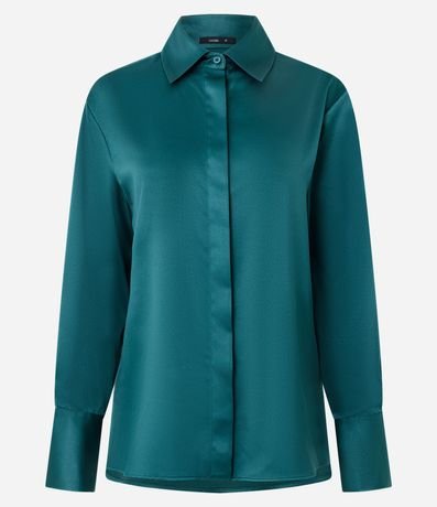 Camisa Satinada con Puños Largos 5