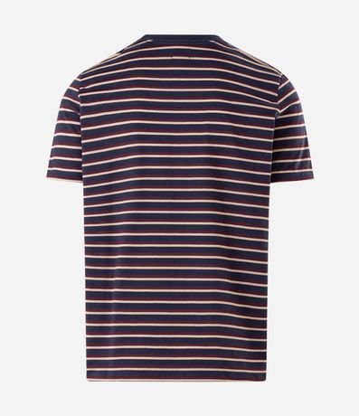 Remera Regular en Algodón con Rayas en Hilo Teñido 2