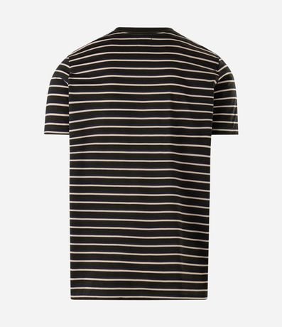 Remera Regular en Algodón con Rayas en Hilo Teñido 6