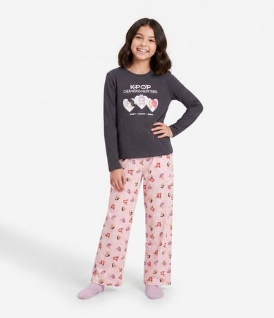 Pijama Infantil en Rib K-pop Demon Hunters - Talle 5 a 14 años 1