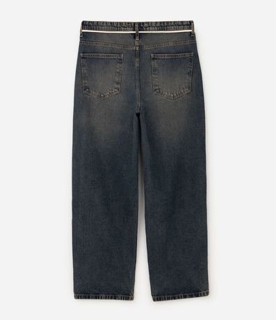Pantalón Baggy Relaxed en Jeans con Cordón en la Cintura 6