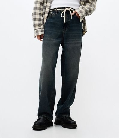 Pantalón Baggy Relaxed en Jeans con Cordón en la Cintura 2