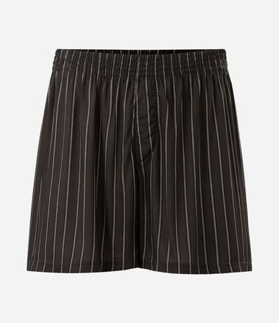 Pijama Corto en Algodón y Viscosa con Rayas 3