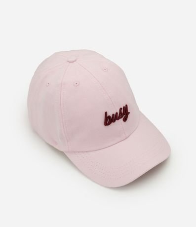 Gorra en Sarga con Aba Curva y Bordado Lettering 2