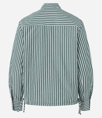 Camisa en Tricolina con Estampa Rayada 6