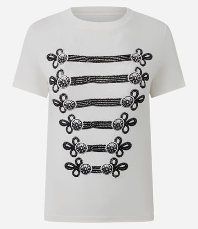 Remera de Algodón Estampada Estilo Napoleónico 5