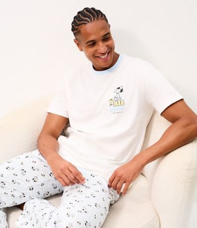 Pijama Largo en Algodón de Snoopy