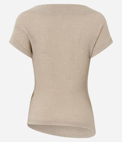 Blusa Asimétrica Texturizada con Manga Corta 3