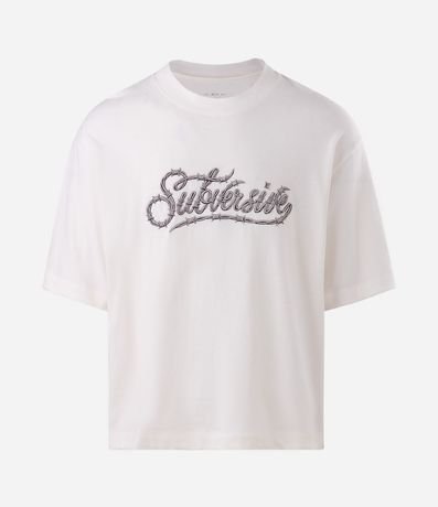 Remera Boxy en Algodón con Estampado Subversive 4