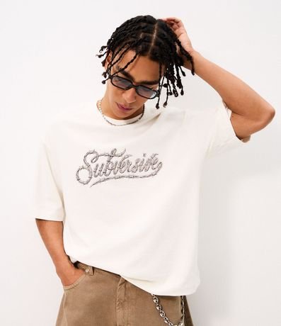 Remera Boxy en Algodón con Estampado Subversive