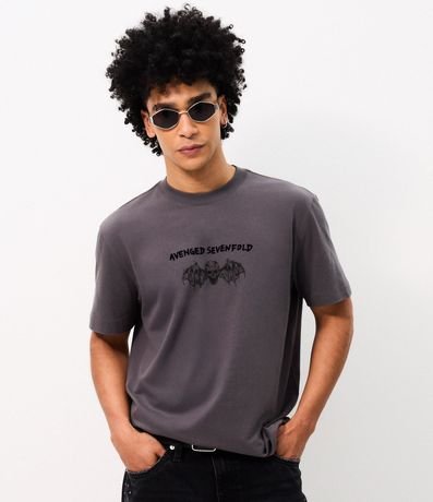 Remera Comfort en Algodón con Estampado Avenged Sevenfold