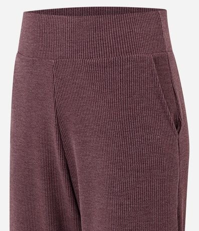 Pantalón Recto en Anarruga con Cintura Elástica y Bolsillos Laterales 2