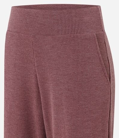 Pantalón Recto en Anarruga con Cintura Elástica y Bolsillos Laterales 2