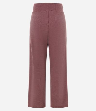 Pantalón Recto en Anarruga con Cintura Elástica y Bolsillos Laterales 3
