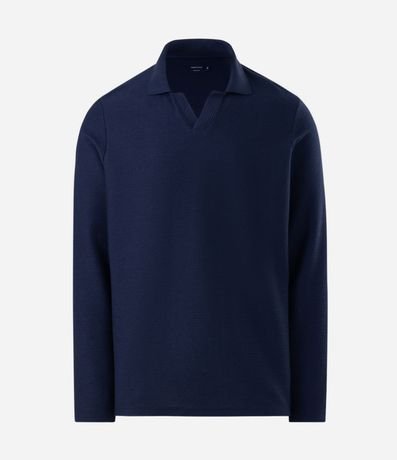 Remera Manga Larga Texturizada Cuello V 5