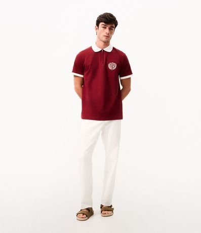 Polo Manga Corta Algodón Escudo Texturizado 2