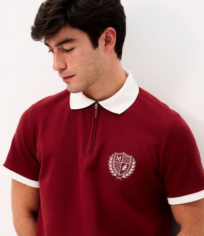 Polo Manga Corta Algodón Escudo Texturizado 4