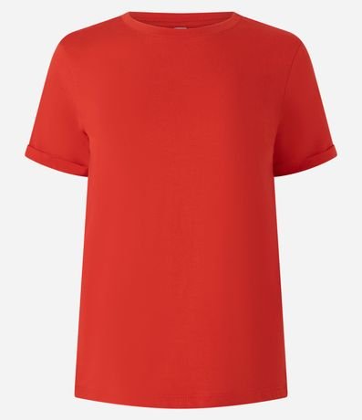 Remera en Media Malla con Manga Corta Doblada 3