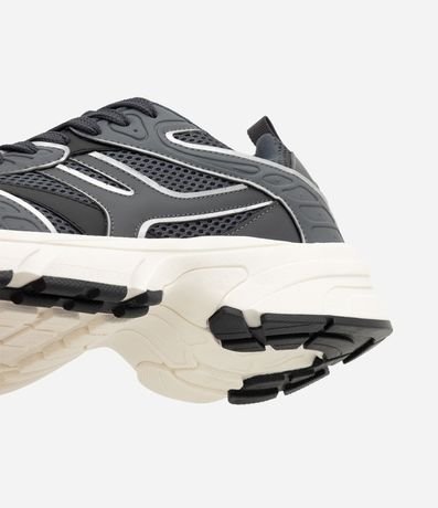 Championes Dad Sneaker Mix de Materiales Contrastantes 3