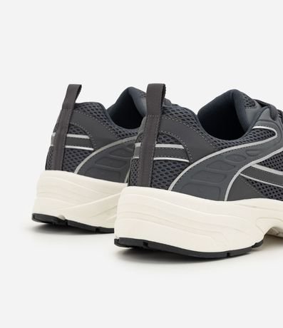 Championes Dad Sneaker Mix de Materiales Contrastantes 4