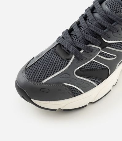 Championes Dad Sneaker Mix de Materiales Contrastantes 5
