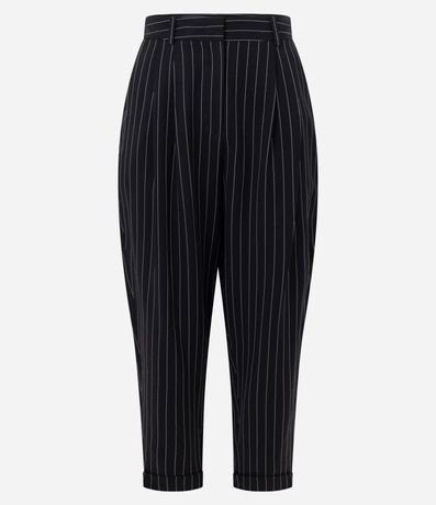 Pantalón Carrot Sastrería con Estampa Rayada 5