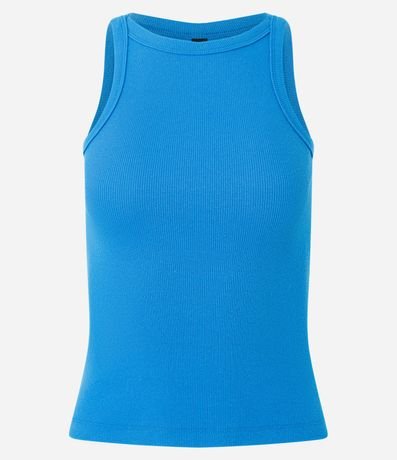 Blusa Musculosa Acanalada en Rib de Algodón 2