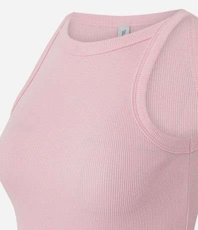 Blusa Musculosa Acanalada en Rib de Algodón 3