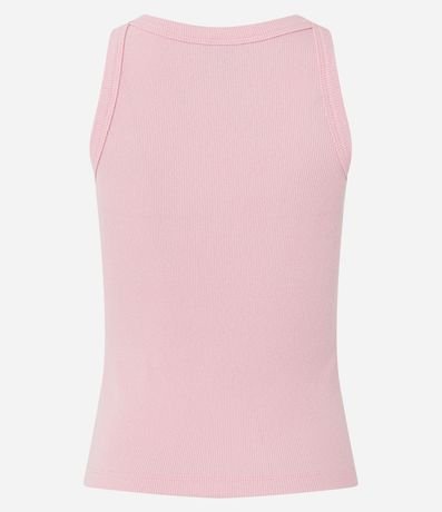 Blusa Musculosa Acanalada en Rib de Algodón 4