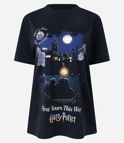 Remera en Algodón con Estampado Harry Potter Hogwarts 5